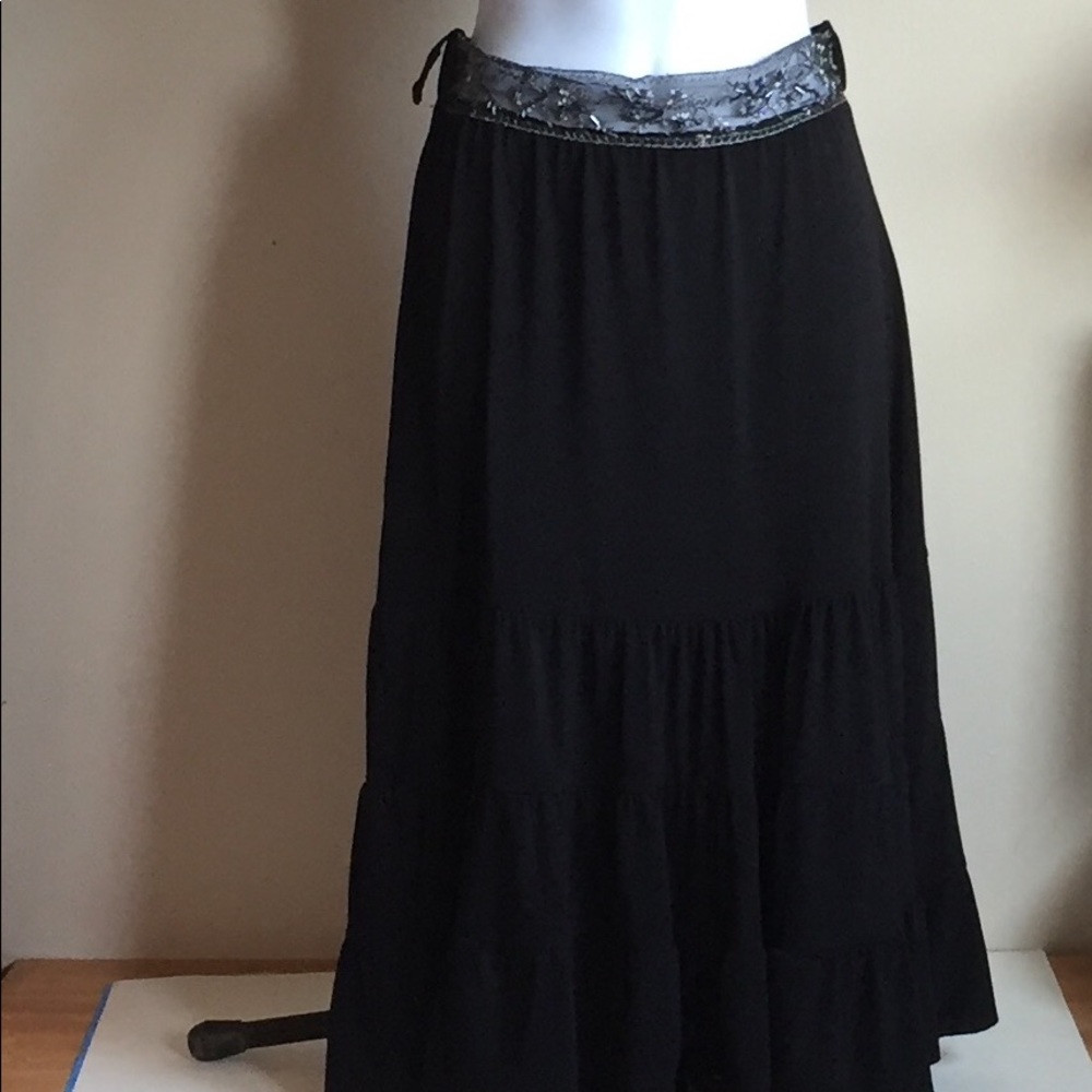 Julie’s Closet Black MaxiSkirt Sz S